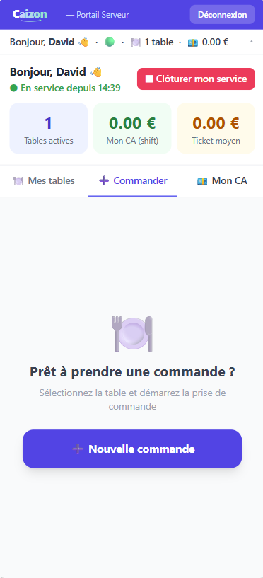 Portail Serveur Caizon — prêt à commander