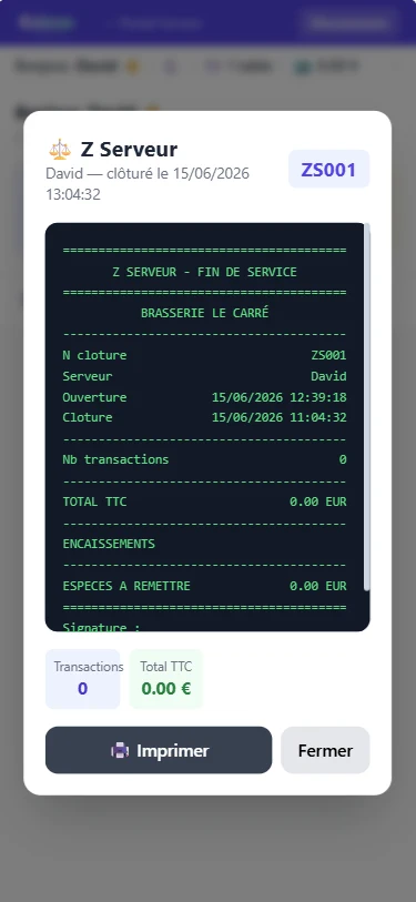 Portail Serveur Caizon, Z Serveur clôture